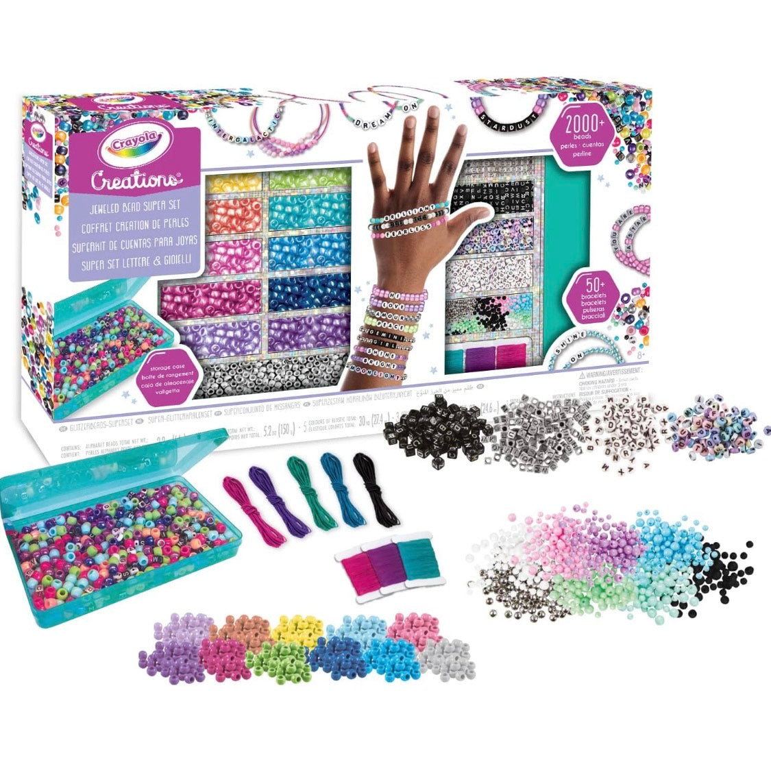 Set perlas y letras crea tus pulseras - Crayola