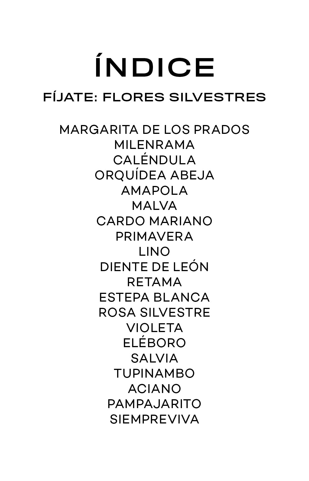 Fíjate: Flores Silvestres