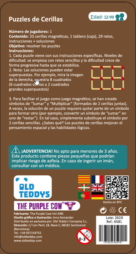 Magnéticos TO GO - Puzzles de Cerillas