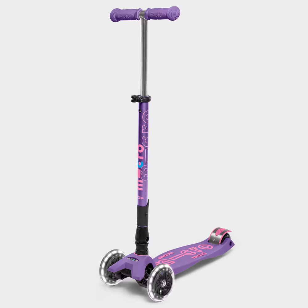 Patinete Plegable Maxi Deluxe LED Lila