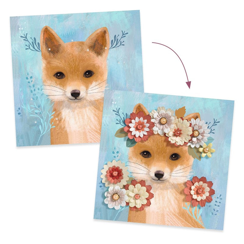 Papel creativo Coronas de flores - Djeco