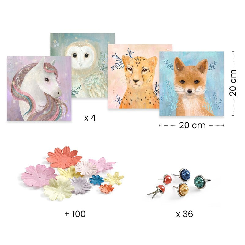 Papel creativo Coronas de flores - Djeco