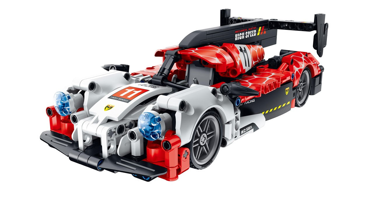 Coche de carreras Blanco  y rojo 472 pzas - iMMaster