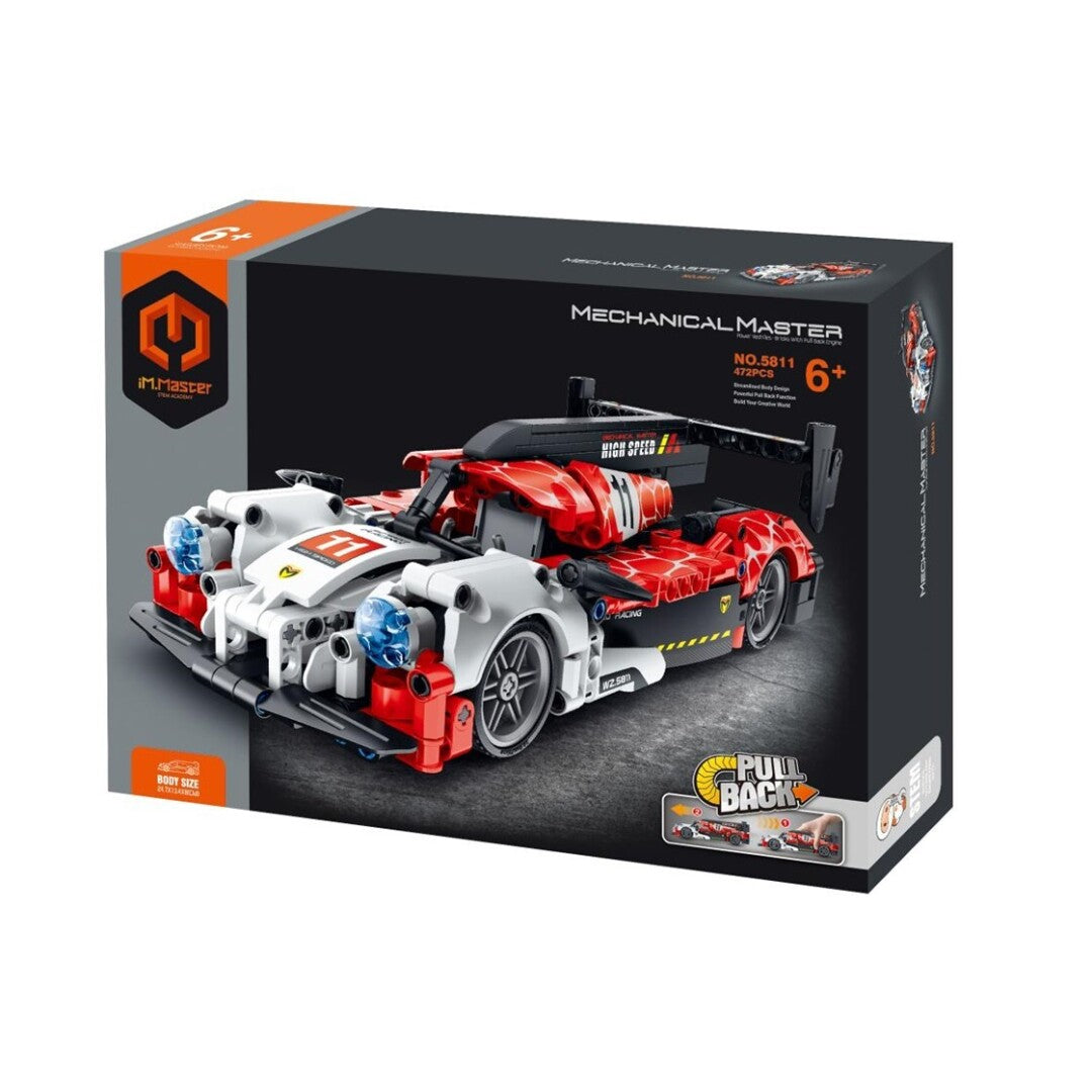 Coche de carreras Blanco  y rojo 472 pzas - iMMaster