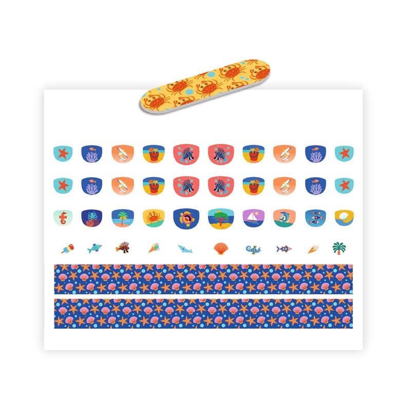 Pack pegatinas para uñas: Mediterráneo - Djeco