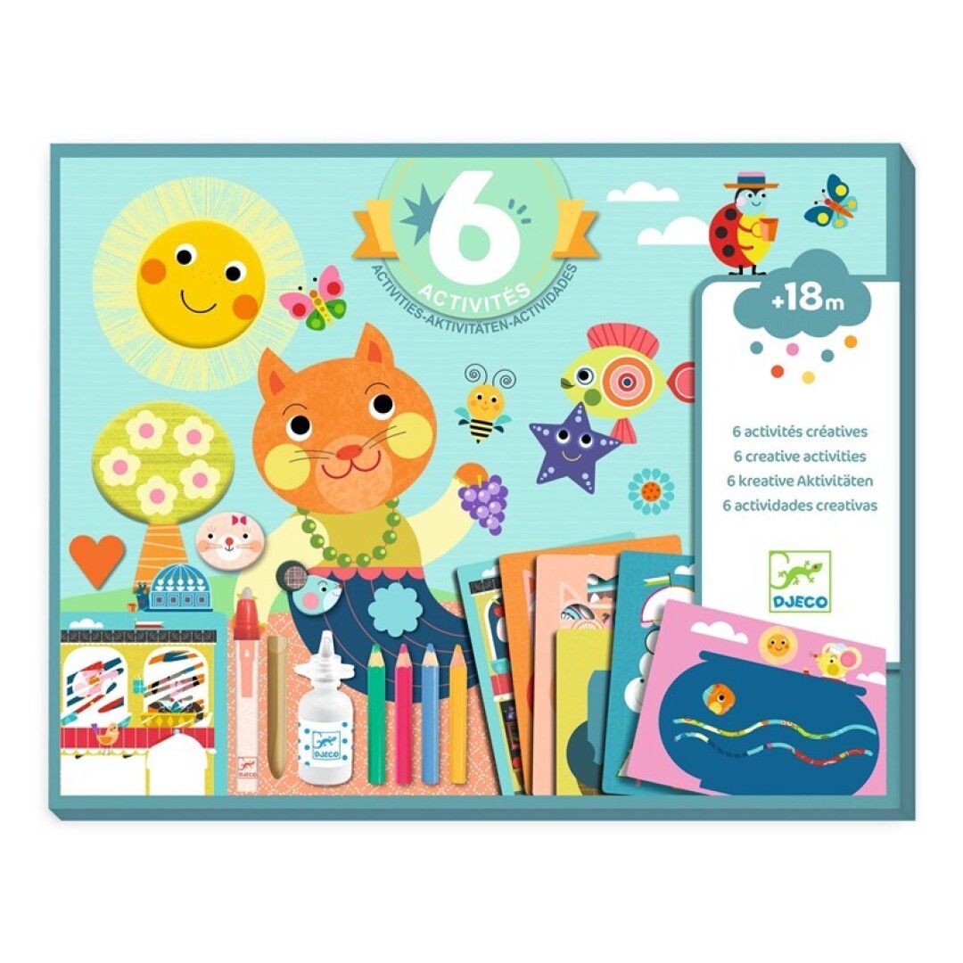 Cofre multiactividad: El gato y sus amigos - Djeco