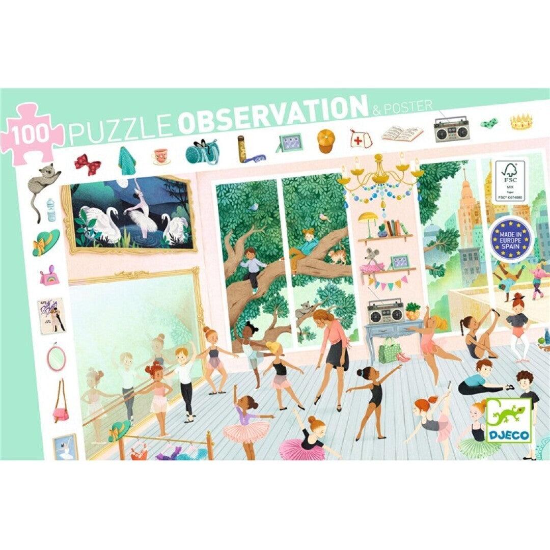 Puzzle Observación La escuela de baile 100 pzas - Djeco