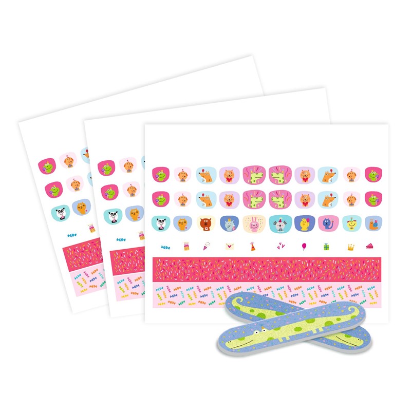 Pack pegatinas para uñas: ¡Feliz Cumpleaños! - Djeco