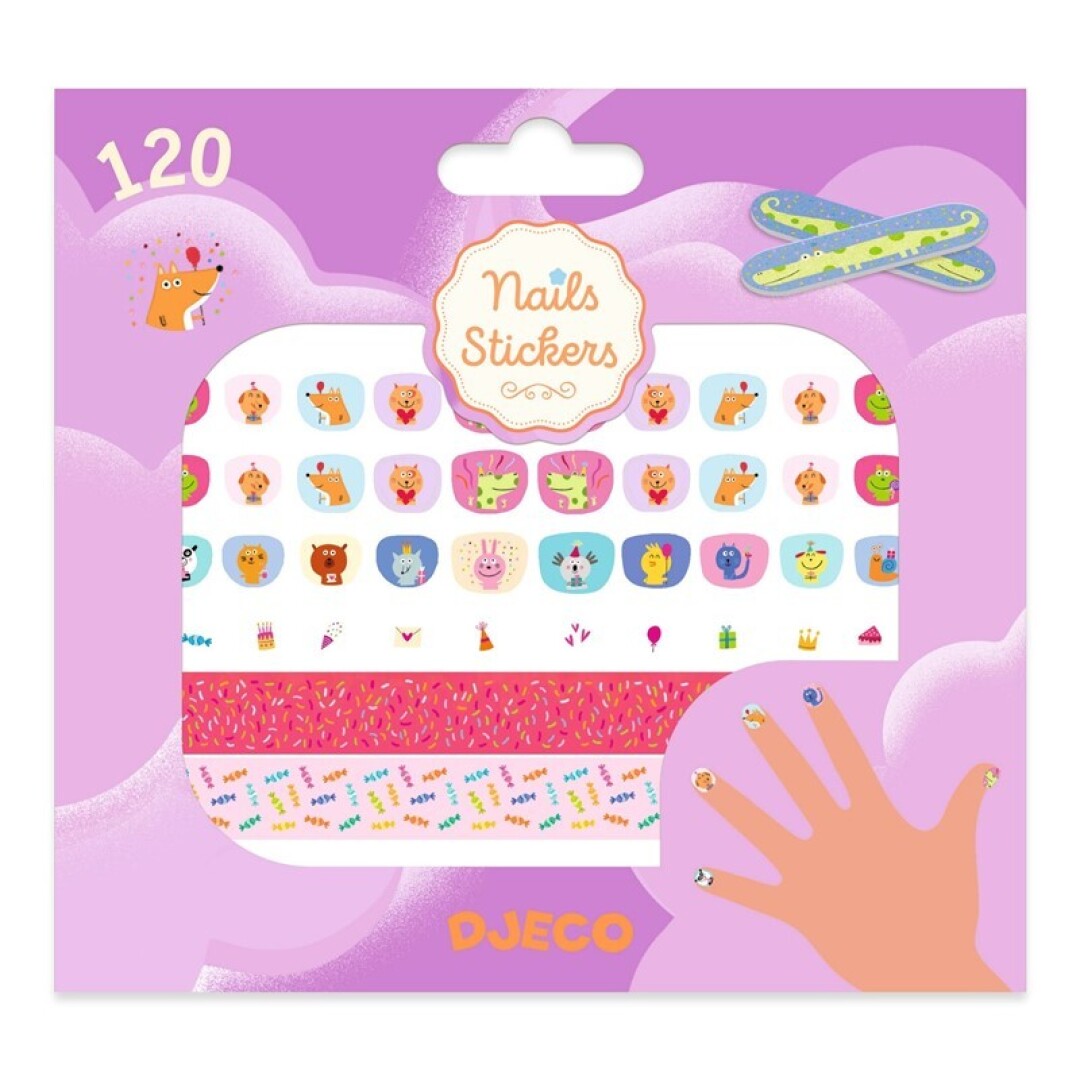 Pack pegatinas para uñas: ¡Feliz Cumpleaños! - Djeco