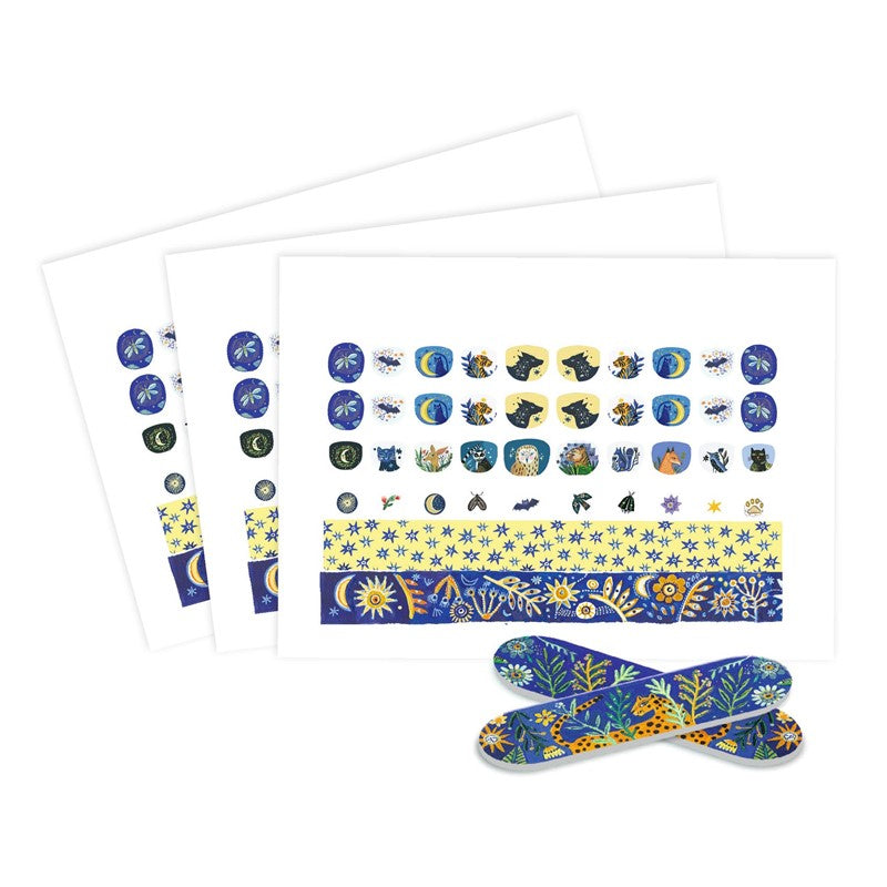 Pack pegatinas para uñas: Reflejos de luna - Djeco