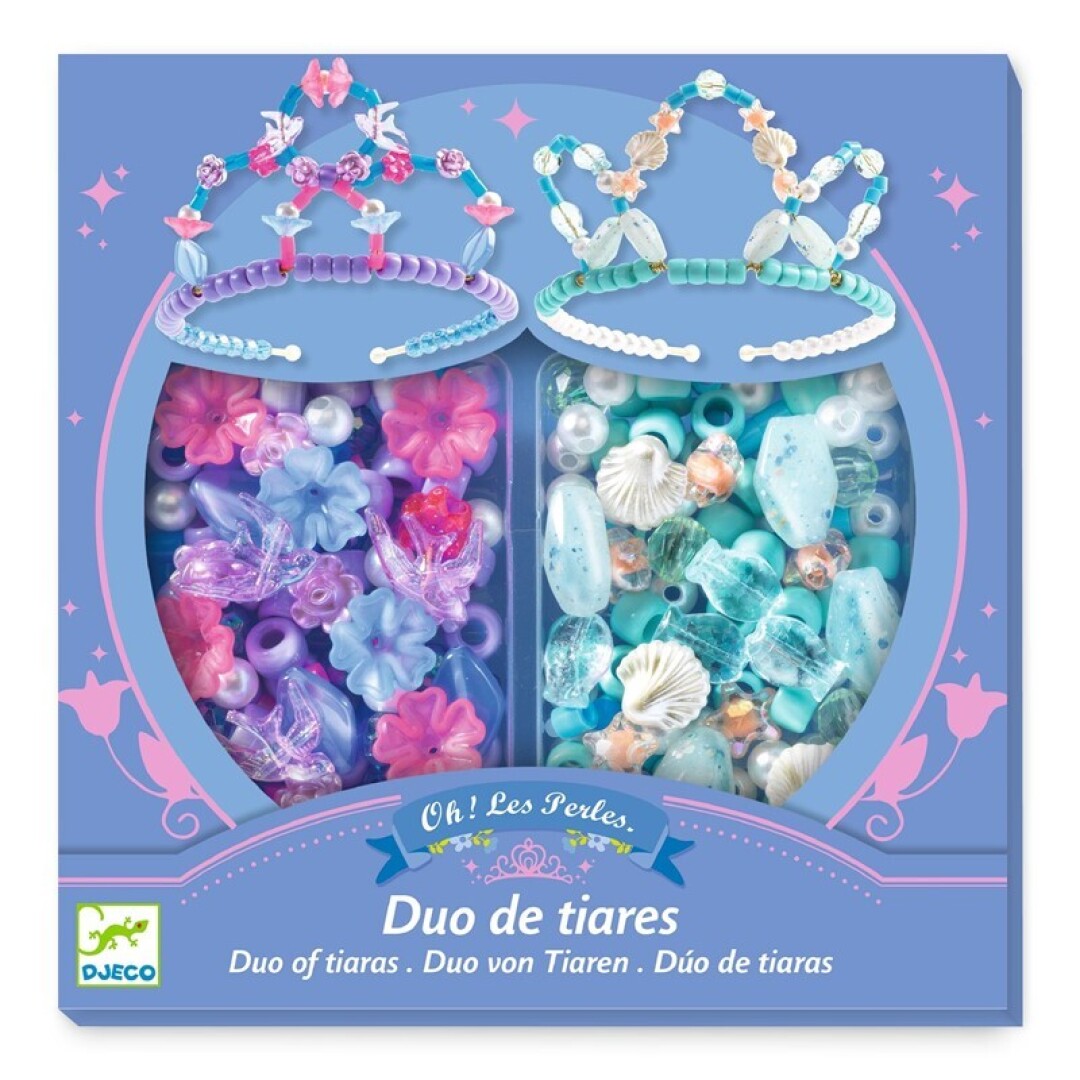 Perlas dúo de tiaras azul - Djeco