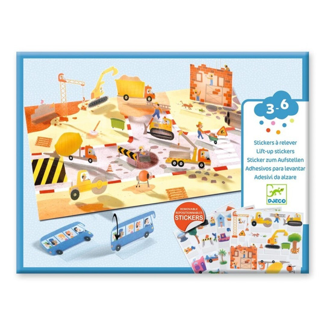 Pegatinas reposicionables vehículos - Djeco