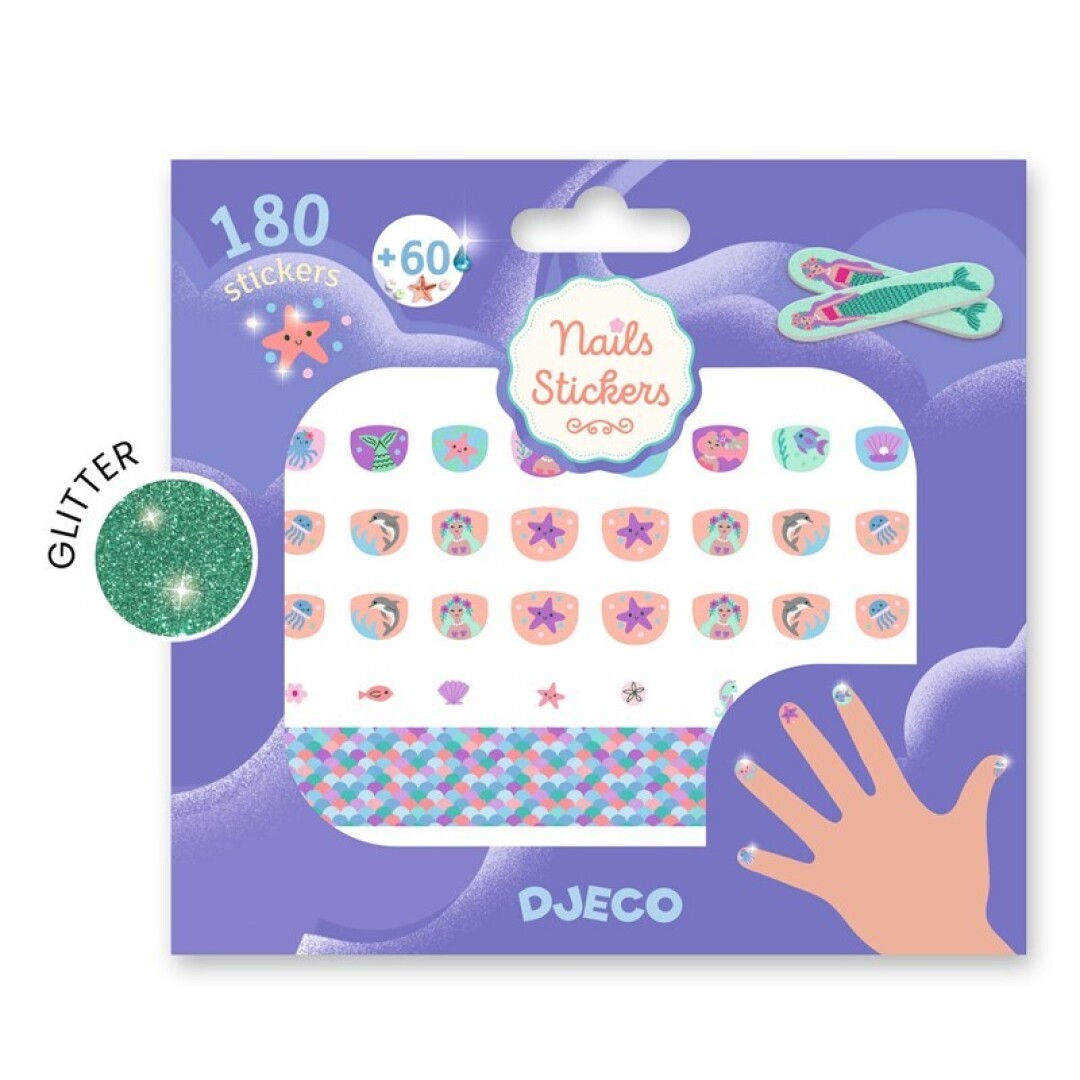 Pack pegatinas para uñas: Delicadeza marina - Djeco