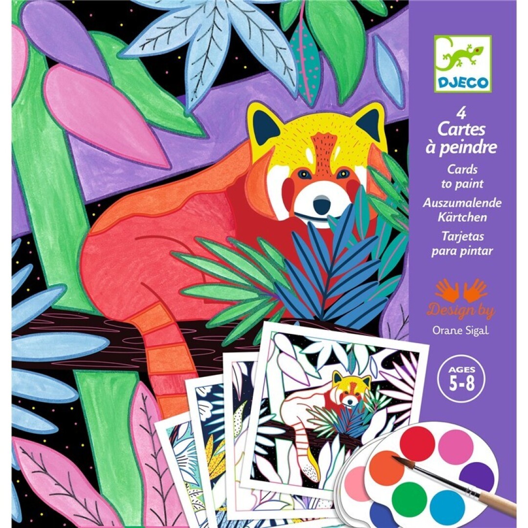 Tarjetas para pintar la selva- Djeco