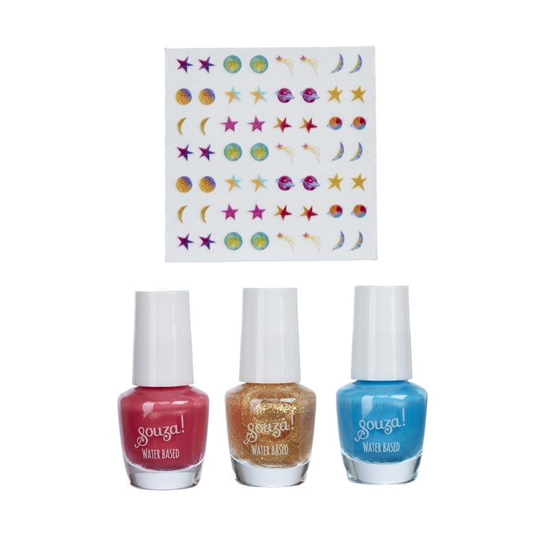 Souza Esmalte de uñas y pegatinas Galaxy