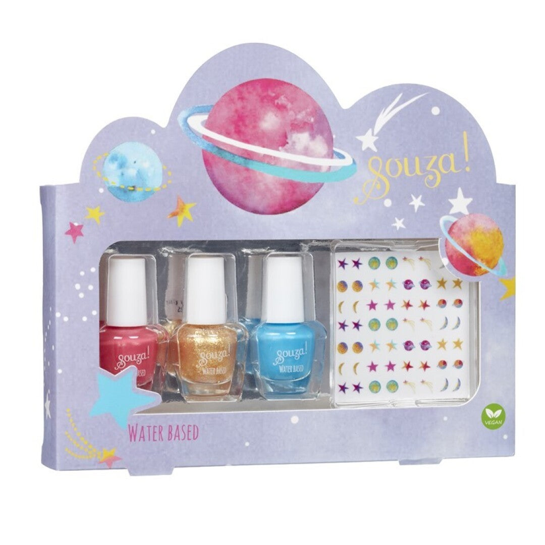 Souza Esmalte de uñas y pegatinas Galaxy