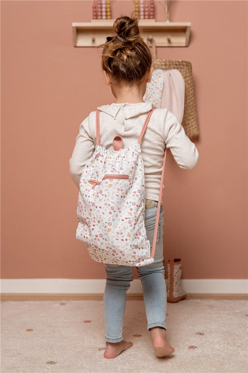 Mochila Saco Flores y mariposas