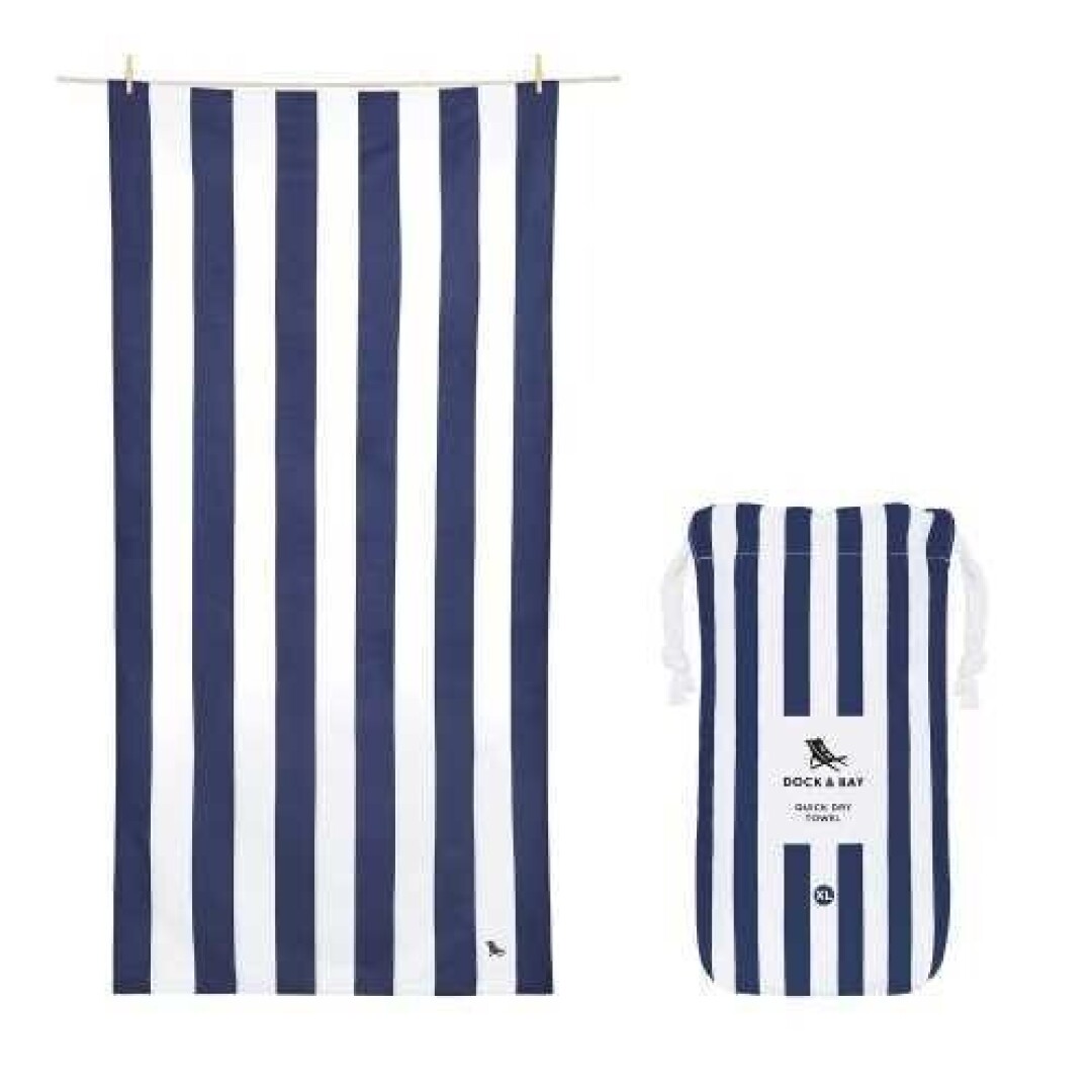 TOALLA DOCK & BAY CABANA NAVY XL (2.00x0.90)