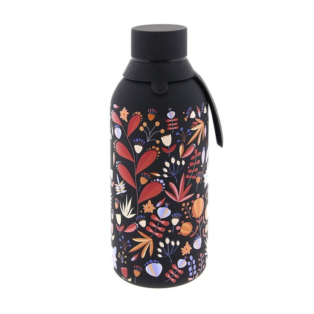 Botella térmica acero 500ml Black Flower