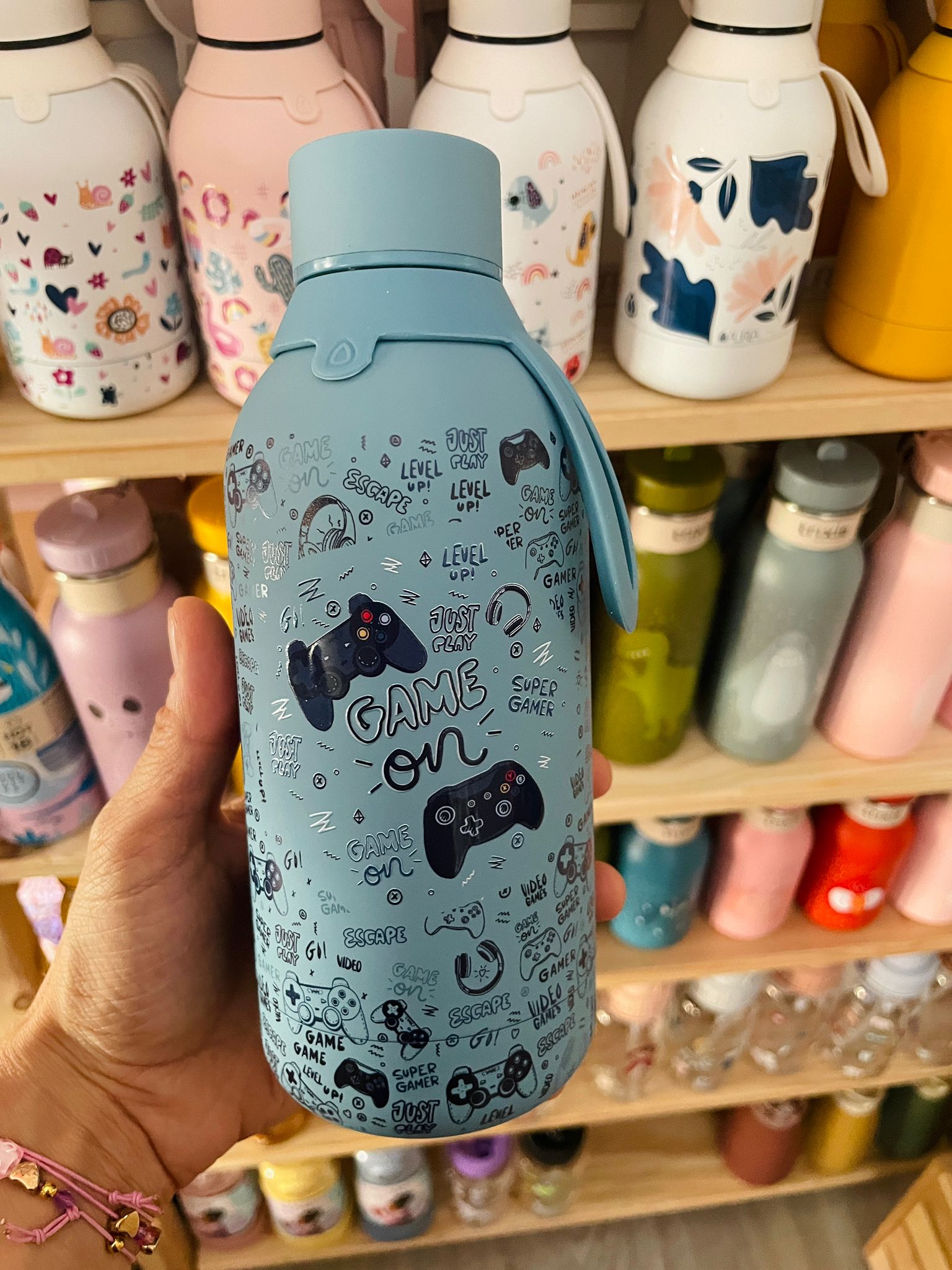 Botella térmica acero 500ml Gamers blue