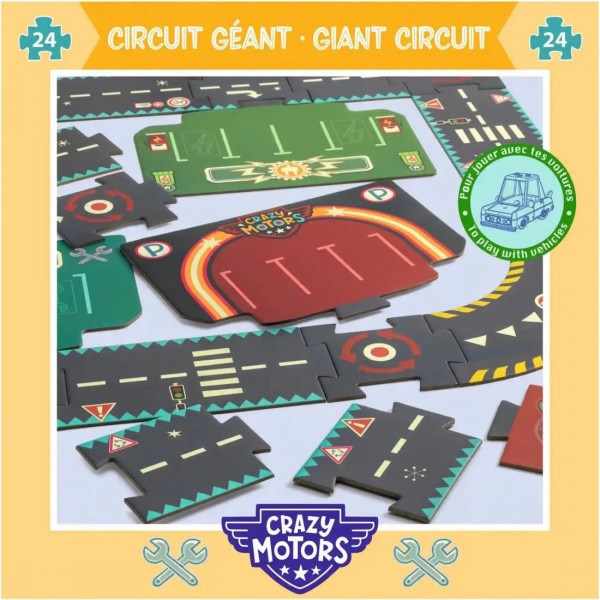 Crazy Motors Circuit De Ville Puzzle Gigante - Djeco