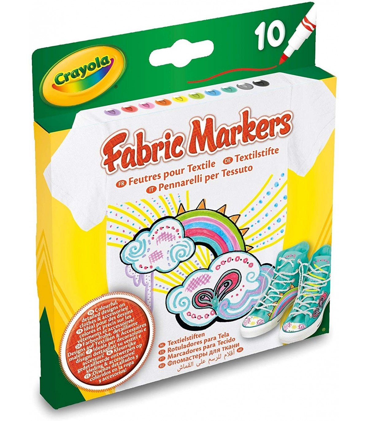 10 Rotuladores para tela - Crayola