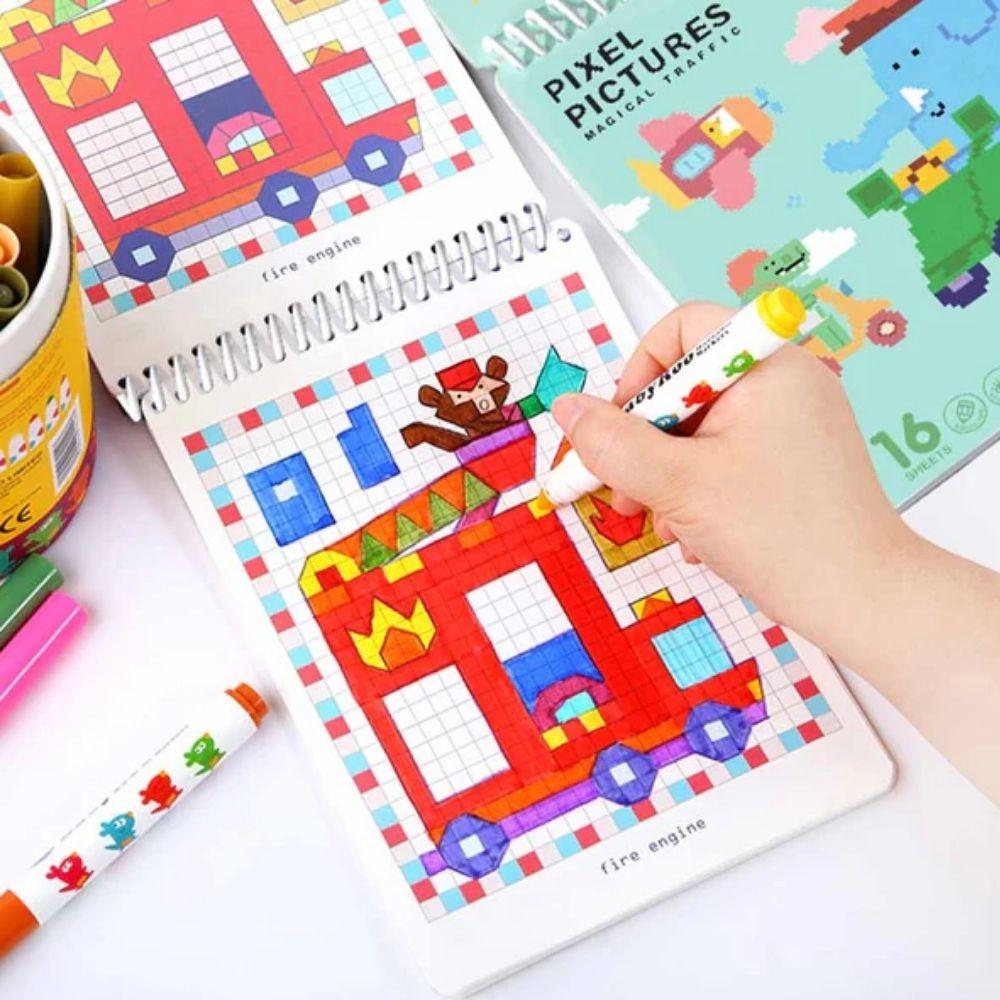 Cuaderno Pixel Art Vehículos - Jar meló