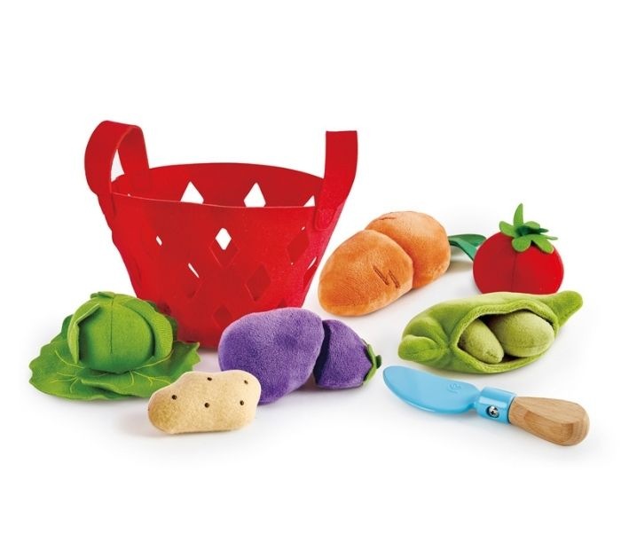 Cesta con verduras de fieltro - Hape