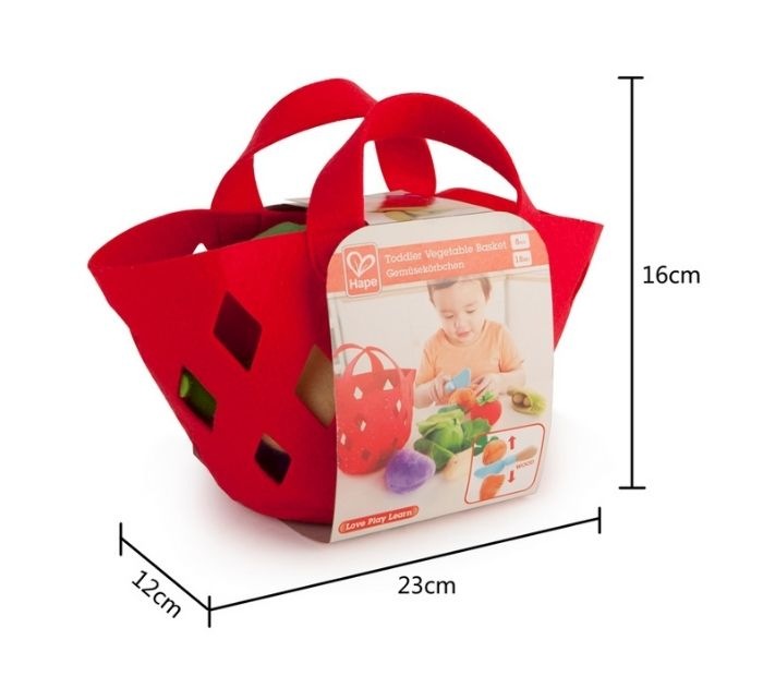 Cesta con verduras de fieltro - Hape